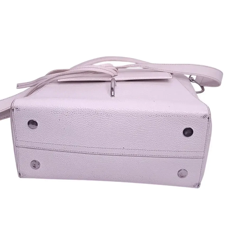 3.1 Lim Philip Lim White Leigh Top Handle Leather Satchel  (White) - Picture 6 of 10
